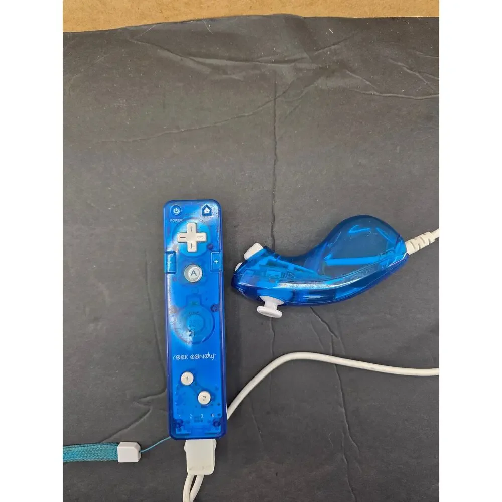 Wii Rock Candy Blue Transparent Wii-Mote ( Tested)